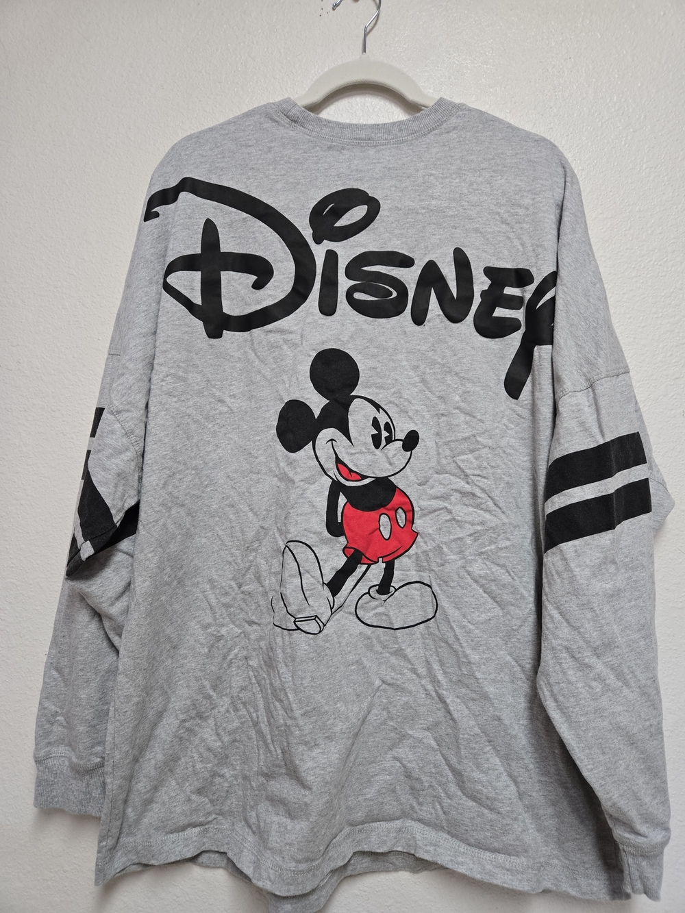 Disney Spirit Jersey Mens XL Gray Mickey Mouse Tee Shirt Casual Extra Large
